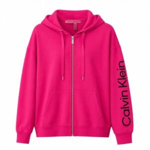 جاكيت هودي Calvin Klein Performance حريمي فوشيا بسوستة مقاس XL