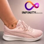 حذاء Puma حريمي بينك بنعل أبيض مقاس 39