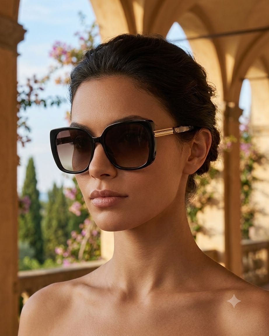 us-polo-assn-women-sunglasses-square-black-gold نضارة شمس U.S. Polo Assn حريمي – موديل 6 – مربعة سوداء بذراع دهبي